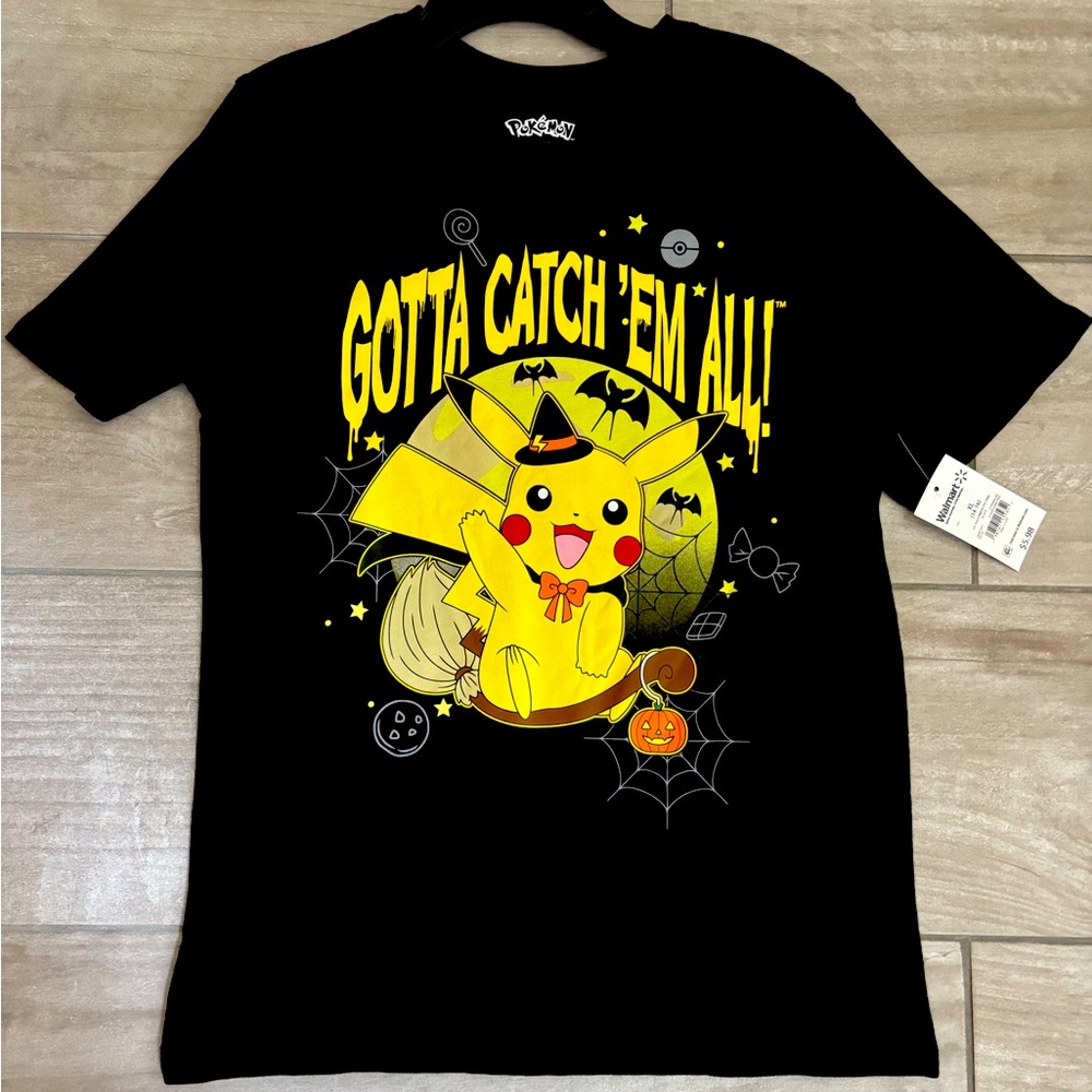 Black Pokémon Pikachu Halloween T-Shirt